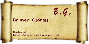 Bruner György névjegykártya